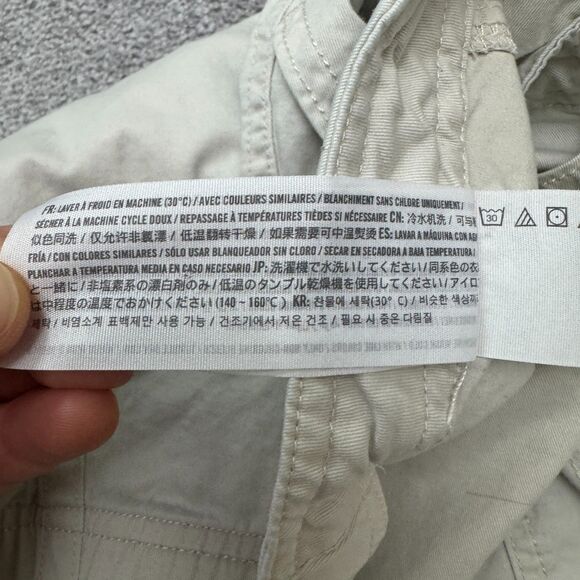 Abercrombie & Fitch Cargo Wide Leg Pants Womens 26/2S Short Khaki Cotton Utility - Picture 10 of 16